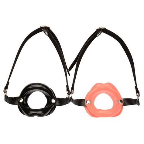 Sexy Lip Shape Silicone Oral Sex Open Mouth Gag Harness Fetish Bondage Restraints Erotic Toys