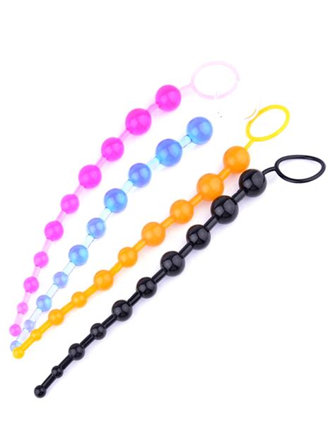 Heart Beads Anus Beads Soft Anal Plug Anus Toys Big Balls Silicone G Spot Stimulating Butt Plugs