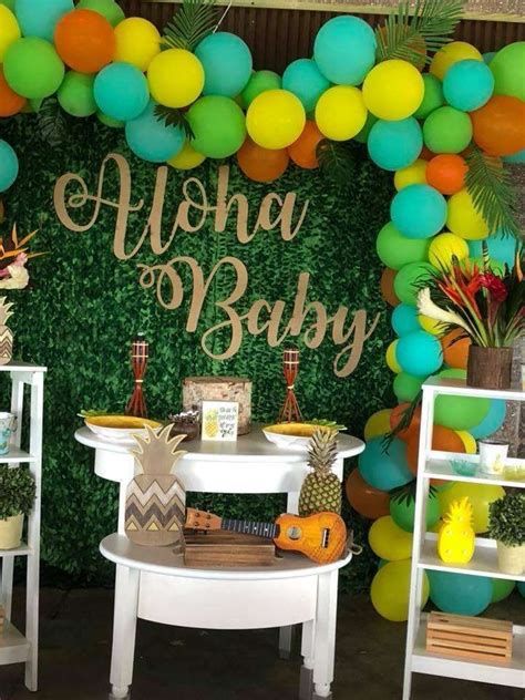 Luau / Hawaiian Baby Shower Party Ideas  Photo 9 of 18  Luau baby