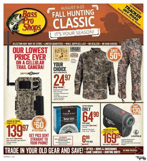 Bass Pro Shops Fall Hunting Classic Flyer August To Canada