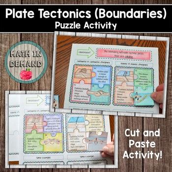 Documents similar to g10 plate tectonics crossword.xlsx. Plate Tectonics Puzzle Activity (Plate Boundaries) by Math ...