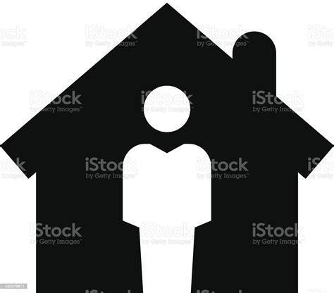 Man In Home Icon Stock Illustration Download Image Now Icon Tenant