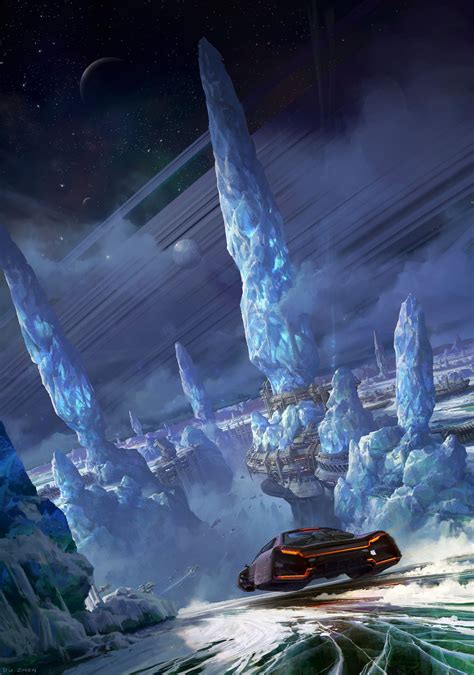 Artstation Frozen Planet Lok Du Arte Sci Fi Sci Fi Art Space