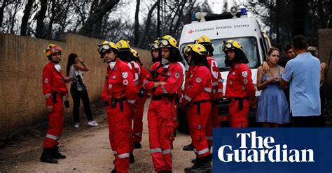 Wildfires Rage Near Athens In Pictures World News The Guardian