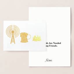 Golden Foiled Ham Radio Birthday Card Zazzle