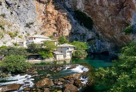 Blagaj Tekija Bosnias Beautiful Monastery Under A Cliff Road Trip