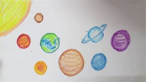 How To Draw Space Solar System Planets Drawing Easy Solar System