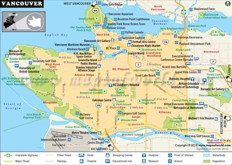 Vancouver Map Interesting Facts About Vancouver City Canada