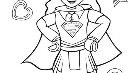 Disegni Da Colorare LEGO DC Comics Super Hero Girls Supergirl