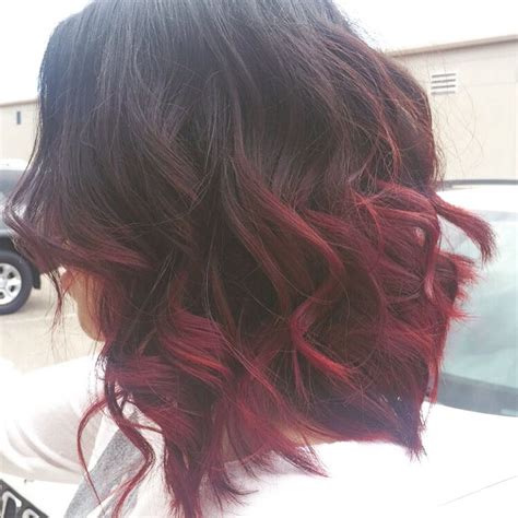 European super weave 100% human hair curly 10 extensions med dk brown & auburn. Red ombré curled short hair By China Alexander insta ...