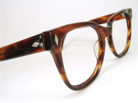 Vintage Mens Horn Rim Eyeglasses Tortoise By Vintage50seyewear
