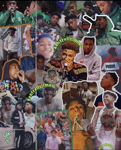 Nba youngboy collage poster placard art decor gift. Pin by Princess Wells on Kentrell | Iphone wallpaper ...