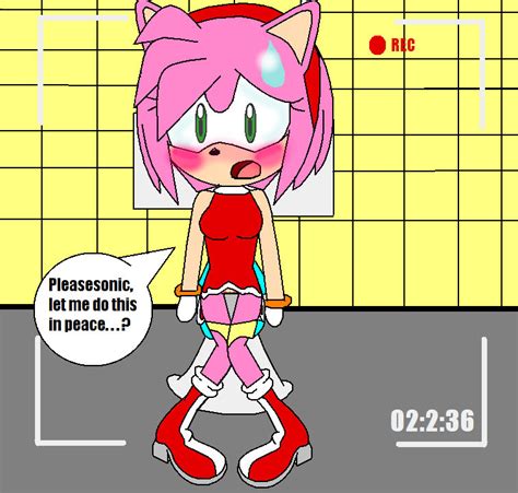 Sonic Records Amy On The Toilet By Zeldagirl88 On Deviantart