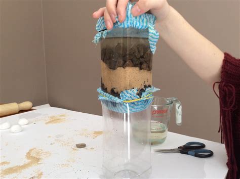 Homemade Water Filter Step By Step Science Project Water