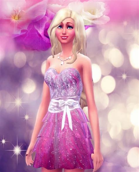 Barbie Glitter Dress And Shoes At Simalicious Via Sims 4 Updates Check