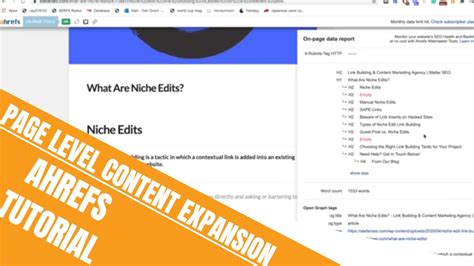 Ahrefs Page Level Content Expansion Ahrefs Tutorial Youtube