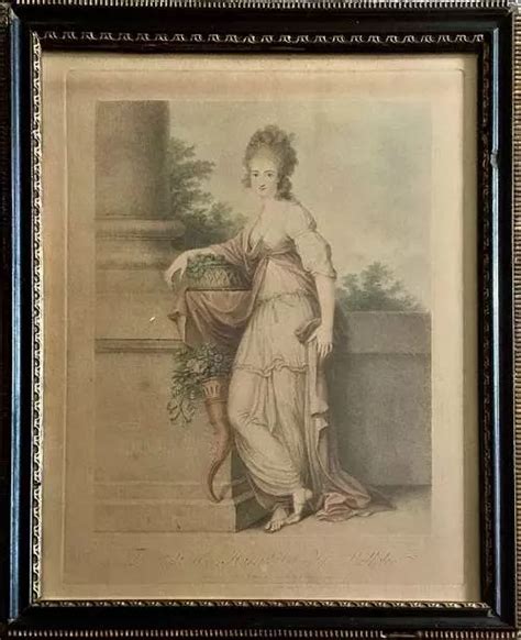 Two 18th Century Stipple Engravings Of Celebrated Beauties In Antique