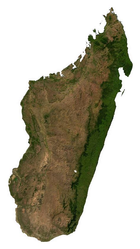 Large Satellite Map Of Madagascar Madagascar Africa Mapsland