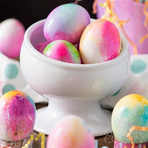 Tie Dye Easter Eggs How To Amandas Cookin Easter Egg Decorating