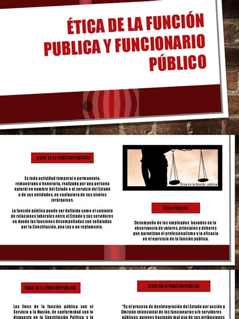Ética De La Función Publica Y Funcionario Público 1pptx Regulación