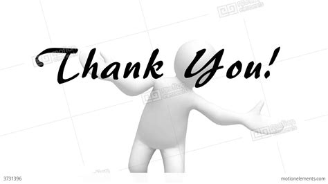 Animation Presenting 3d Man Writing Thank You Stock Animation 3731396