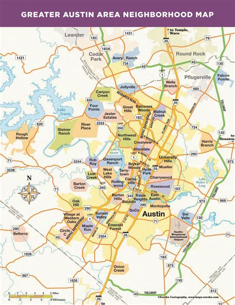 Austin Area Map Map Of Austin Area Texas Usa