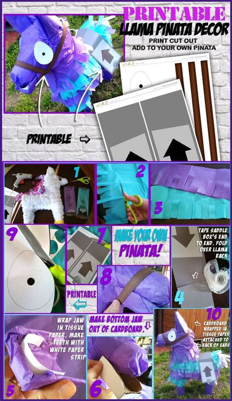 Browse halloween costumes, party supplies, decorations and more. Fortnite birthday decorations, Llama pinata decor and instructions, Make your personal ... | 💘 ...