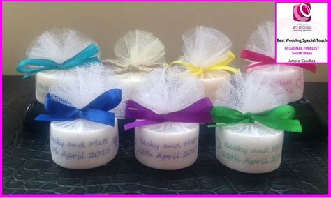 Personalised Candle Tealight Wedding Favours In Any Colour Set Of 25