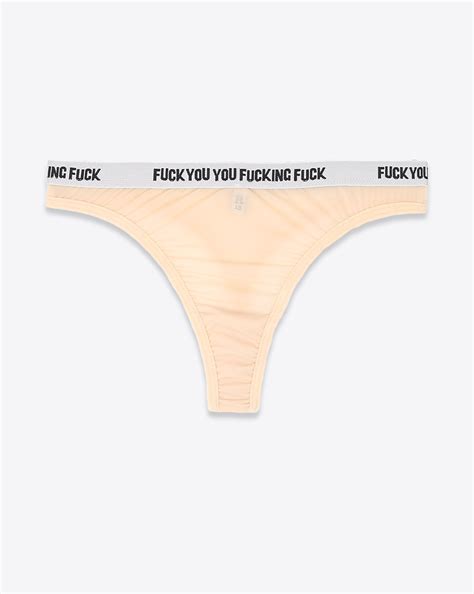 R13 Denim Collection Thong Nude