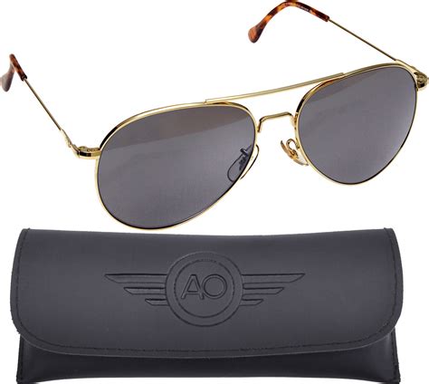 Ao Eyewear Gold Aviators 58mm Grey Lenses Milspec Air Force Pilot Sunglasses Galaxy Army Navy