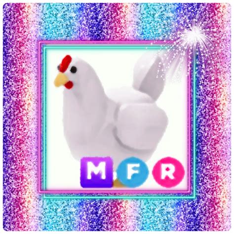 Mega Neon Chicken 🐓flyride Adopt Me Pet Free W Purchase Of Pet 🖼