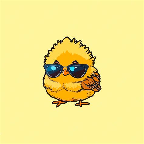 Premium Vector Cute Chicks Wearing Sunglasses In Isolated