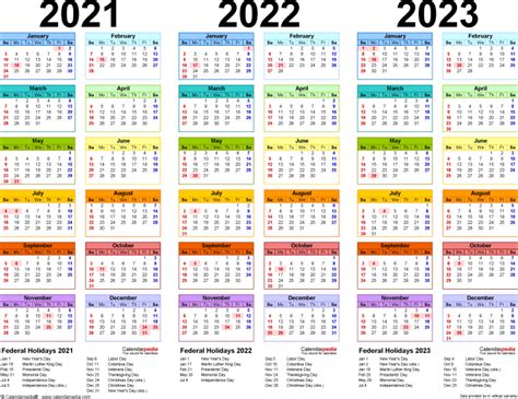 Yearly Calendar 2021 To 2024 2024 Calendar Printable