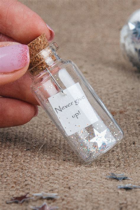 Tiny Message In A Bottle Greeting Card Good Luck Card Tiny Gift Best