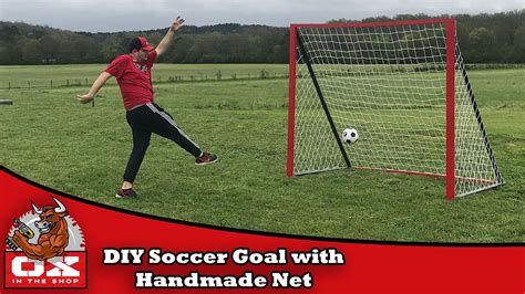 Diy Soccer Goal With Handmade Net Youtube