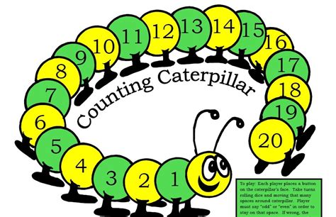 Caterpillar Counting Printable