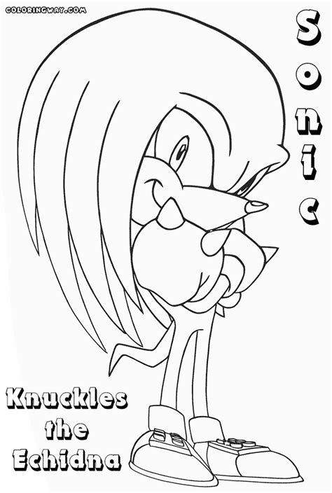 Knuckles the echidna is entirely devoted to his duty, spending most of his time on angel island protecting the master emerald, and rarely cares for anything that is of no importance. Sonic coloring pages | Coloring pages to download and print