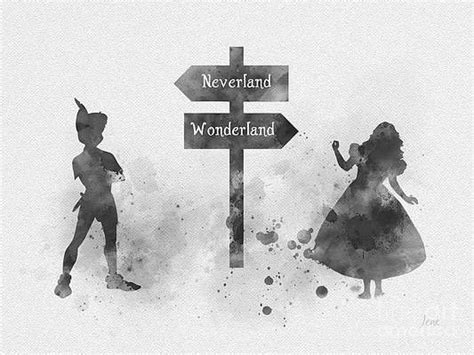 Alice In Wonderland Wall Art Mixed Media Wonderland Or Neverland