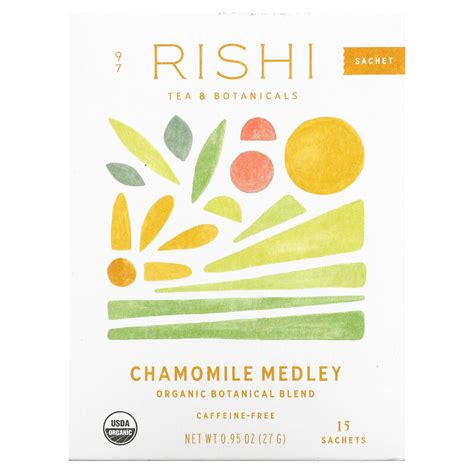 Rishi Tea Organic Botanical Blend Tea Chamomile Medley Caffeine Free