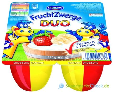 Danone Fruchtzwerge Duo Erdbeere Banane 4 X 95 G Preis Angebote