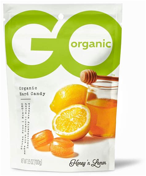 Go Organic Honey Lemon Hard Candies 35 Ounce Pack Of 6