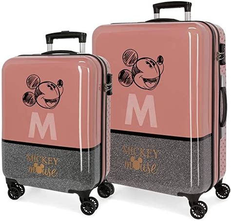 Disney Mickey The Blogger Hardside Girls Luggage Set 55 68cm Pink Uk Luggage