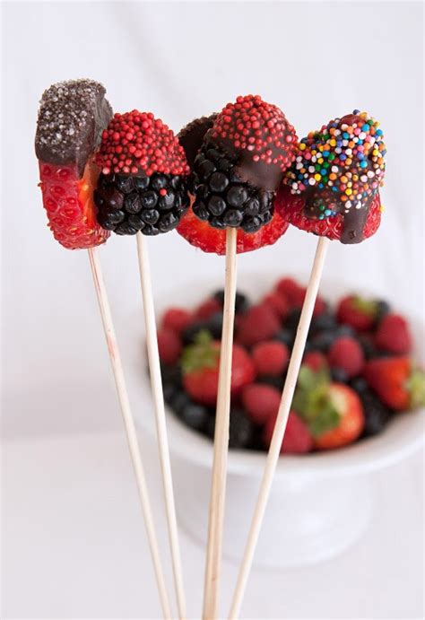 Chocolate Dipped Fruit On A Stick Marla Meridith