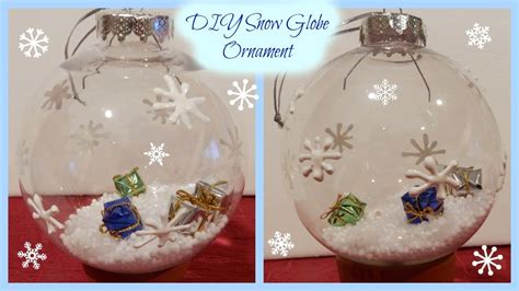 Diy Snow Globe Ornament Youtube Diy Snow Globe Globe Ornament