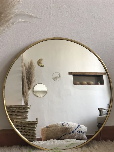 Miroir rond en laiton | IMIK SIMIK - Décoratin murale - Miroirs