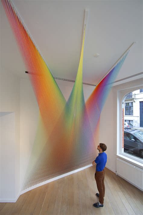 Colored Thread Installations By Gabriel Dawe Colossal