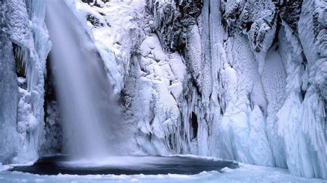 49 Winter Waterfall Desktop Wallpaper On Wallpapersafari