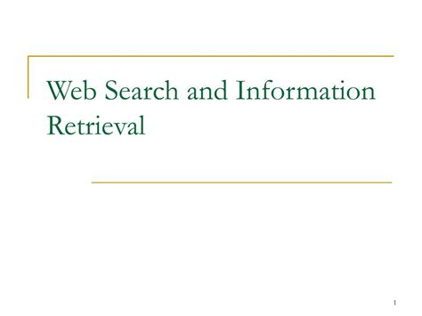 PPT - Web Search and Information Retrieval PowerPoint Presentation ...
