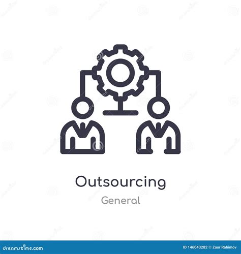 Outsourcing Outline Icon Isolated Line Vector Illustration From