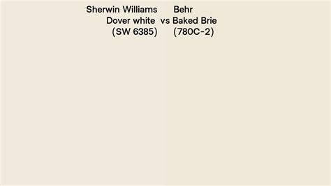 Sherwin Williams Dover White Sw 6385 Vs Behr Baked Brie 780c 2 Side